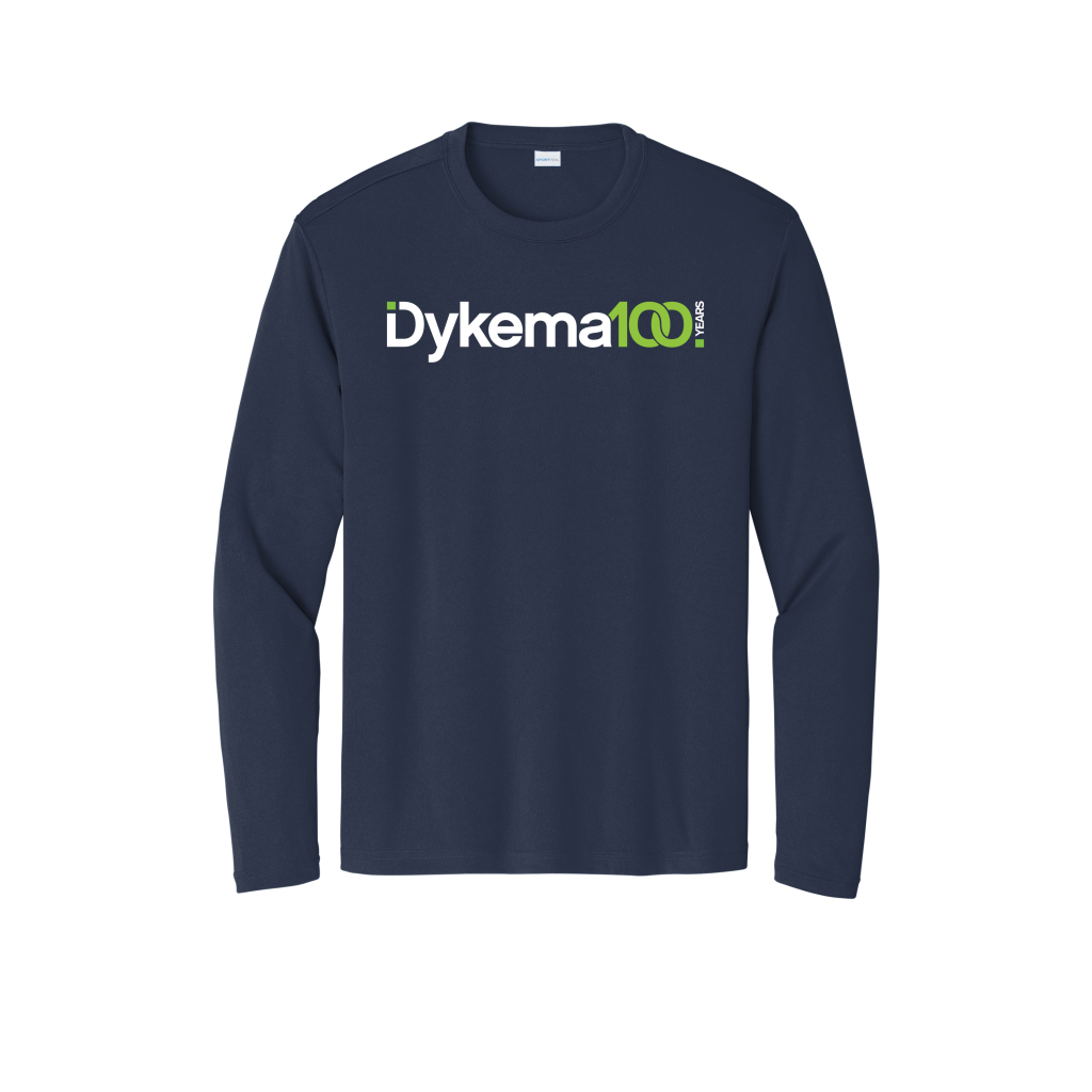 Navy Dykema Cooling Performance Long Sleeve Blended Shirt