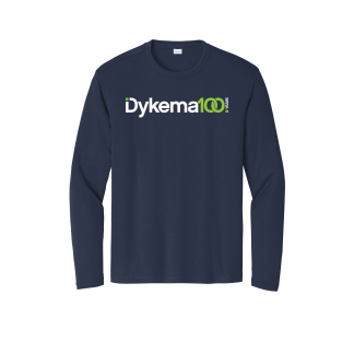 Navy Dykema Cooling Performance Long Sleeve Blended Shirt